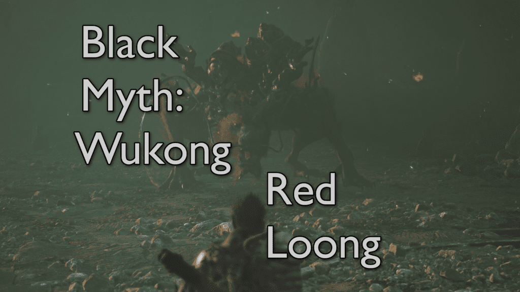 Red Loong stares at The Destined One in Black Myth: Wukong