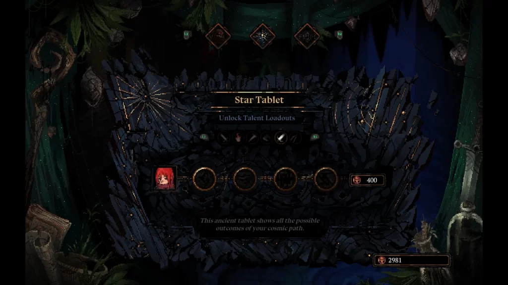 Star tablets in Death Must Die allow you to store multiple talent loadouts.