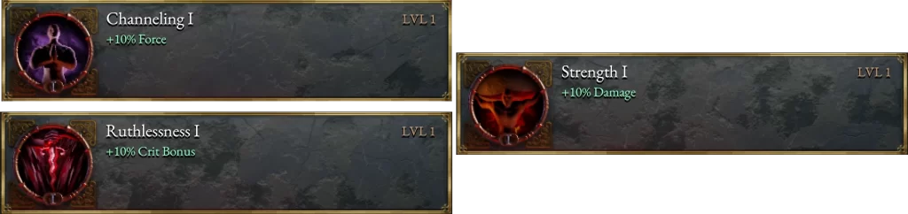 The basic traits in Halls of Torment provide straightforward upgrades