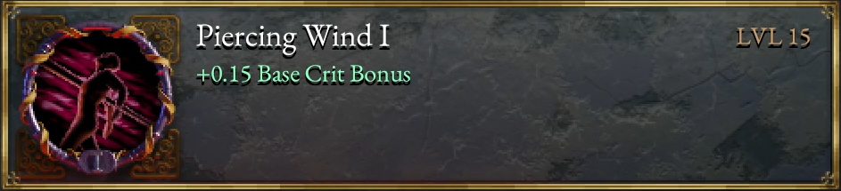 Piercing Wind increases your base crit bonus in Halls of Torment.